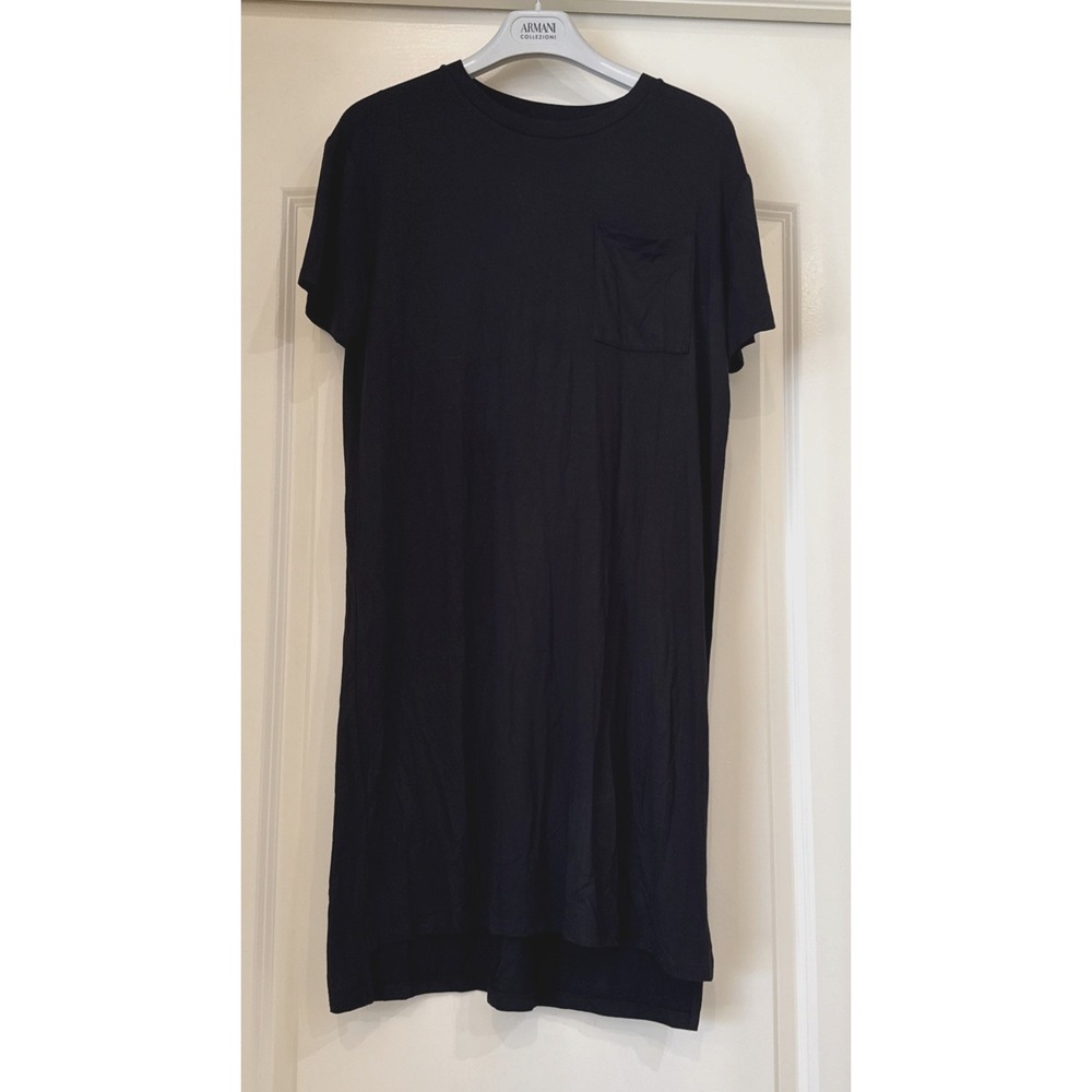 NWT Daily Ritual Black Jersey Knit Short Sleeve Crew-Neck T-Shirt Dress Size XS